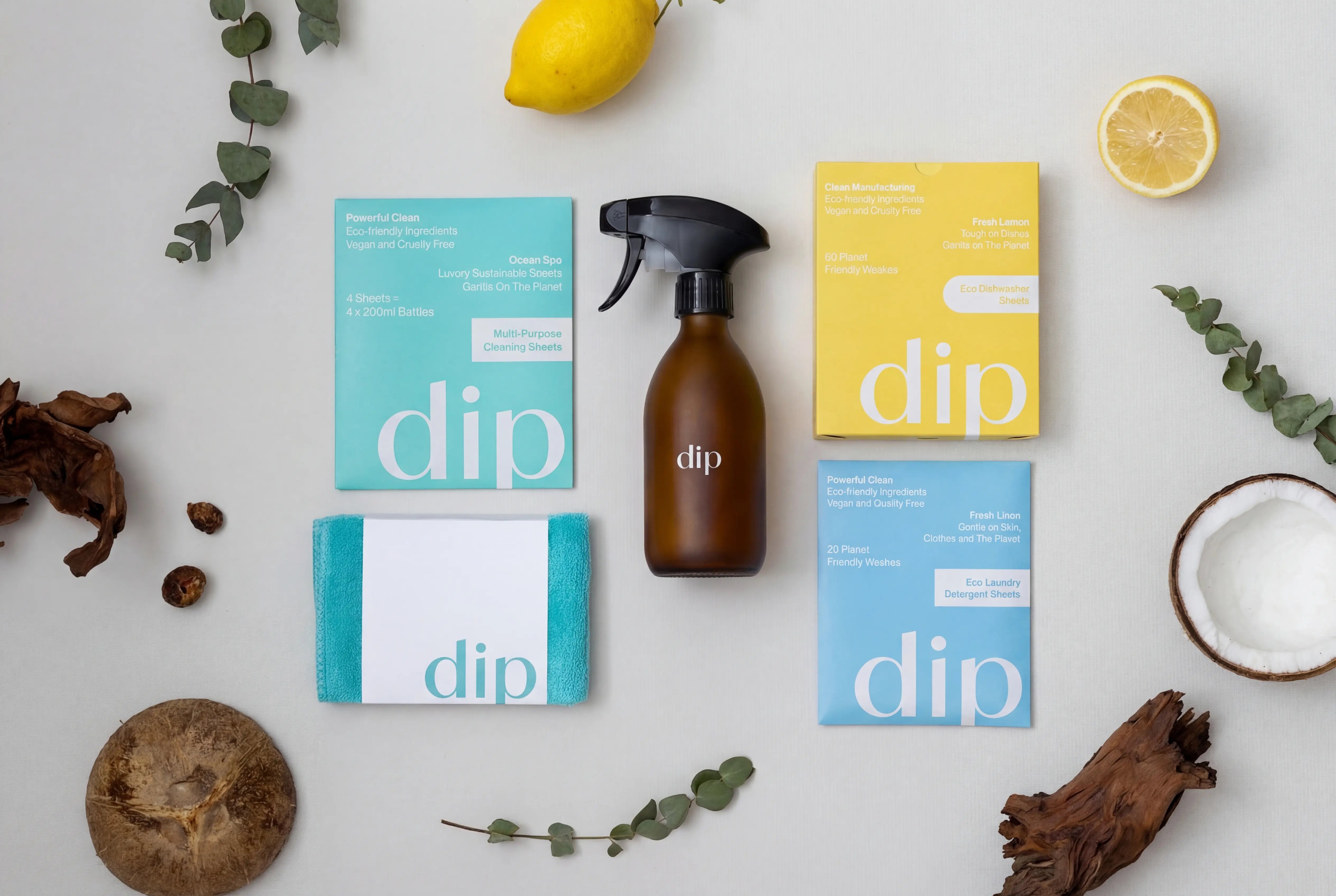 Dip Home Detox Bundle — multi-purpose spray, laundry sheets, and dishwasher sheets