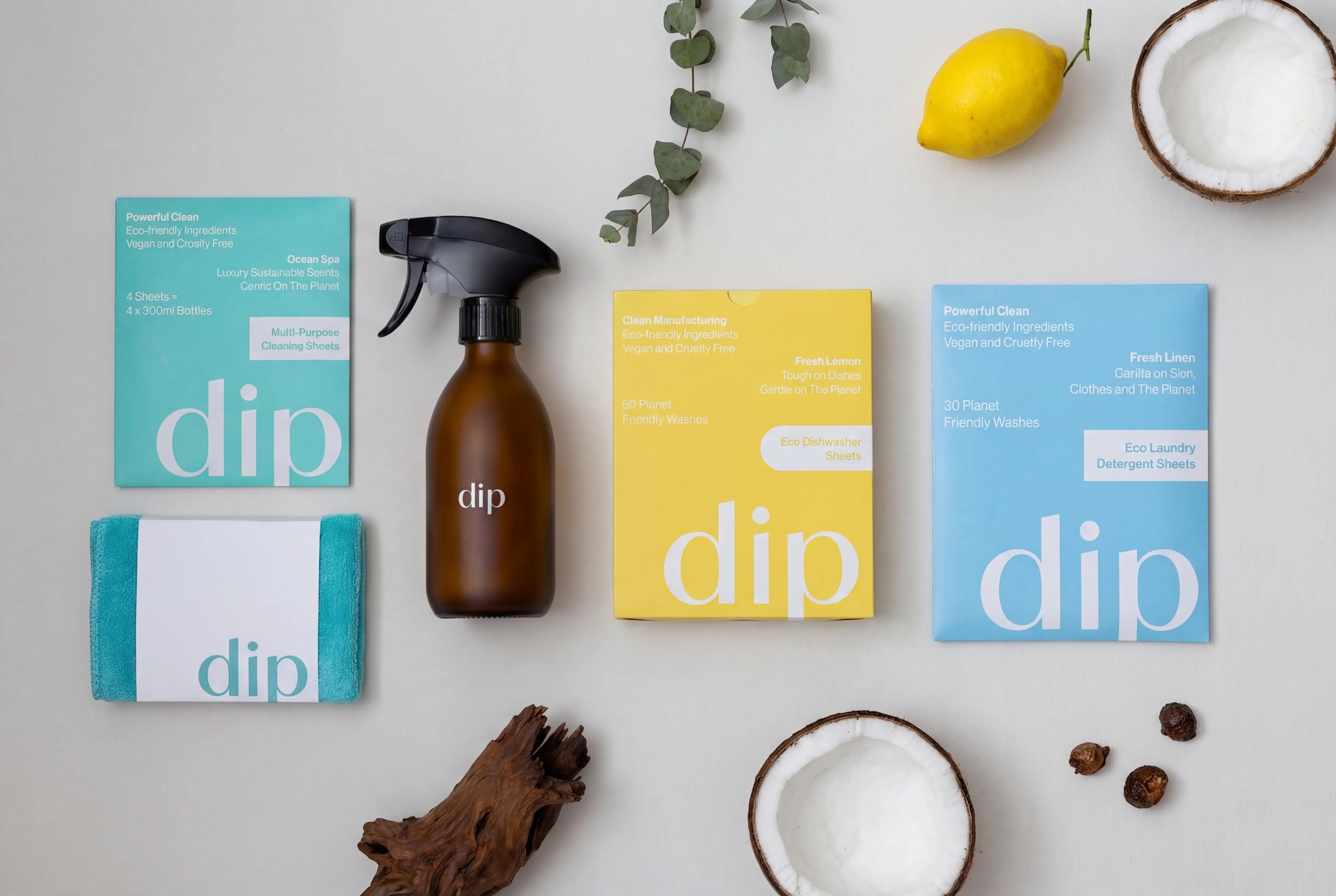 Dip Home Detox Bundle — spray, laundry sheets, and dishwasher sheets together